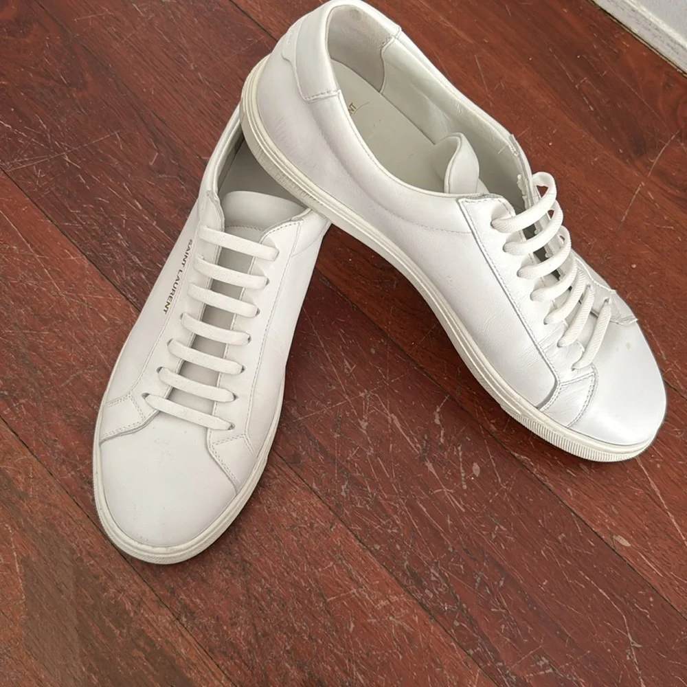 Saint Laurent Andy Lace-Up Sneakers EU 44.5 / White - Picture 6 of 9
